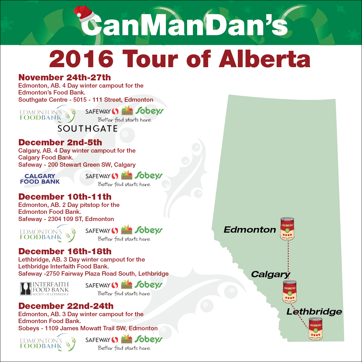 Food bank fundraiser Can Man Dan kicks off winter campout ‘Feed Alberta Tour’ - image
