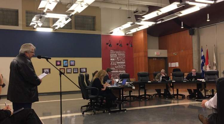 Lester B. Pearson School Board commissioners meet, Monday, November 21, 2016.