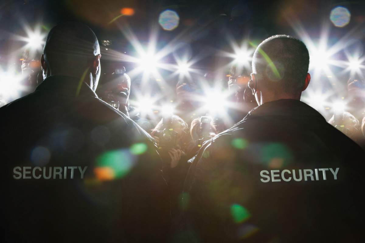 Security guards at an event