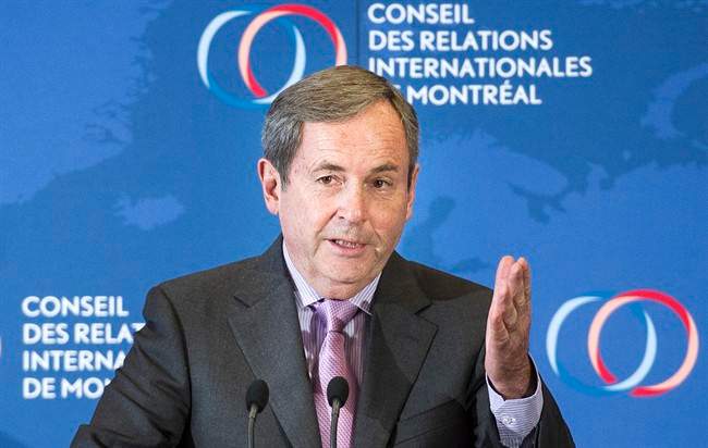 Canada's Ambassador to the Unitied States David MacNaughton speaks during a business luncheon in Montreal, Wednesday, November 16, 2016.