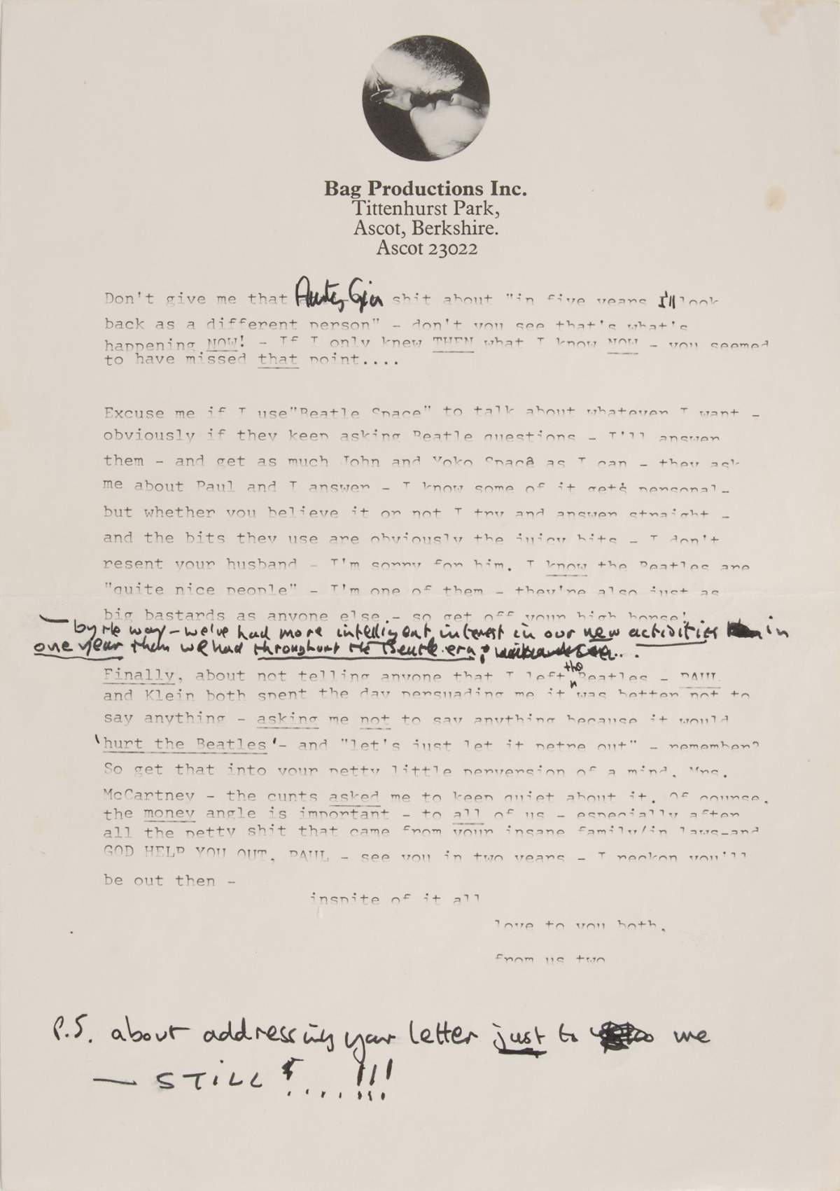 John Lennon letter