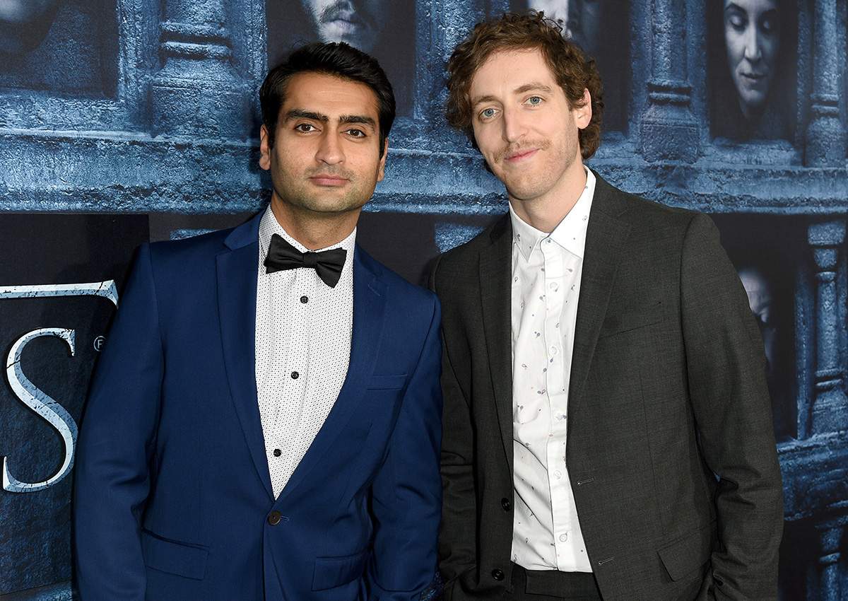 Actors Kumail Nanjiani (L) and Thomas Middleditch.