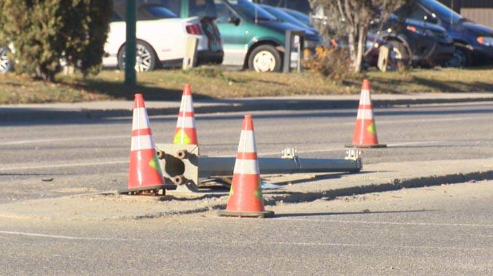 Charges are pending against a driver injured in a three-vehicle crash at McKercher Drive and 8th Street.
