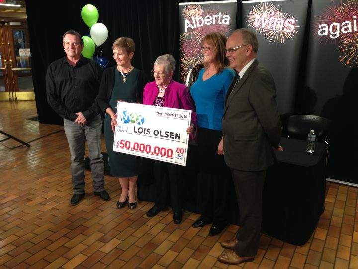 Lois Olsen of Irma, Alta. won the Nov. 11 Lotto Max draw, taking home $50 million.