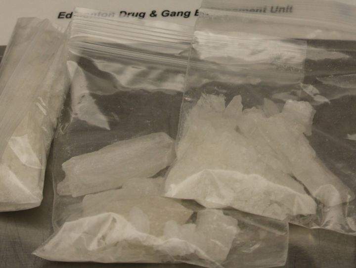 A photo of meth seized from a north Edmonton home on Nov. 28, 2016.