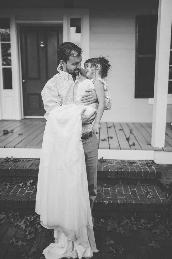 Nora with her father Derek Davis.
