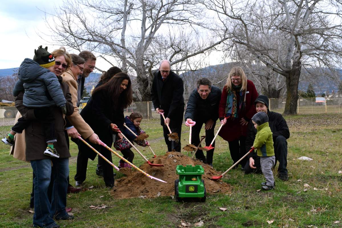 A sod-turning ceremony was held at Penticton's Okanagan college campus on Tuesday to mark the start of construction of a new daycare facility. 