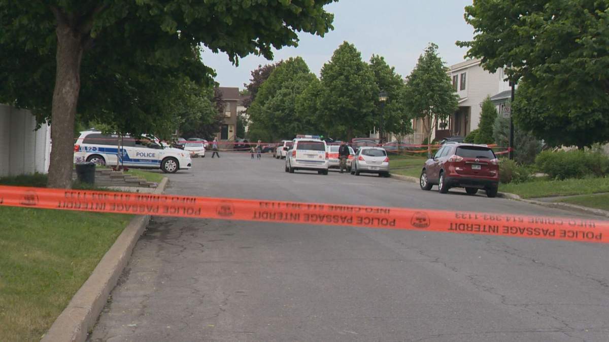 In this June 2016 file photo, Montreal police investigate after a woman was mauled by a dog in her backyard. The owner of that dog will not face charges. Wednesday, Nov. 30, 2016. 