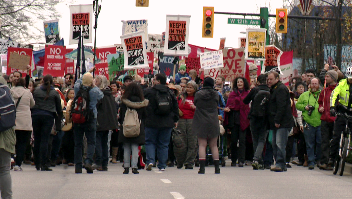 Thousands protest Kinder Morgan pipeline proposal in Vancouver - image