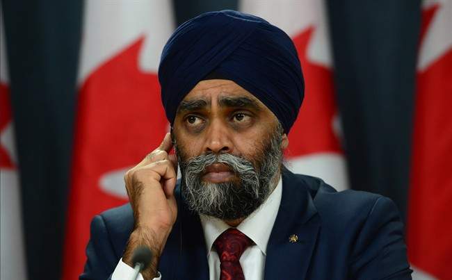 Defence Minister Harjit Sajjan attends a news conference on fighter jets in Ottawa on Tuesday, Nov. 22, 2016.