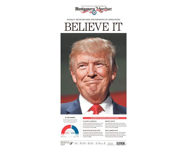 Newspaper front pages day after Donald Trump shocked America becoming country’s 45th president - image