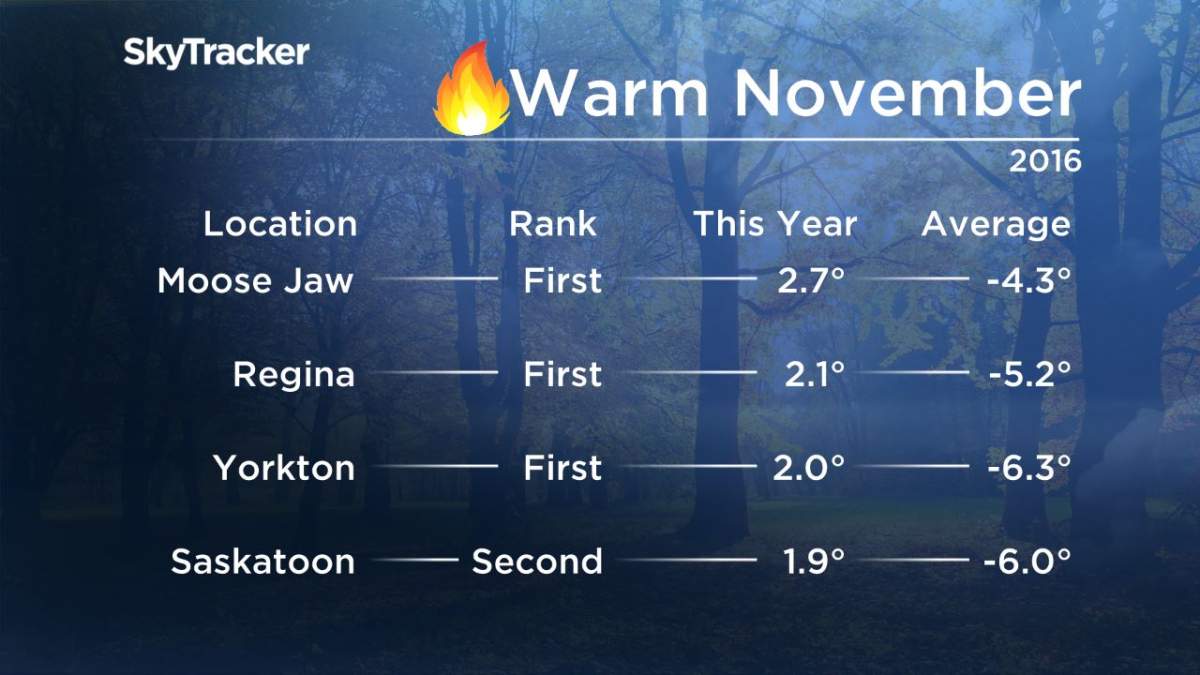 Regina records warmest November in 123 years - image