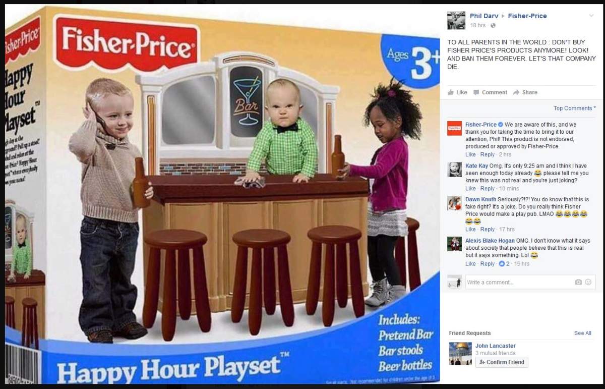 What was fake this week: Fisher-Price’s bar, War on Christmas — and more - image
