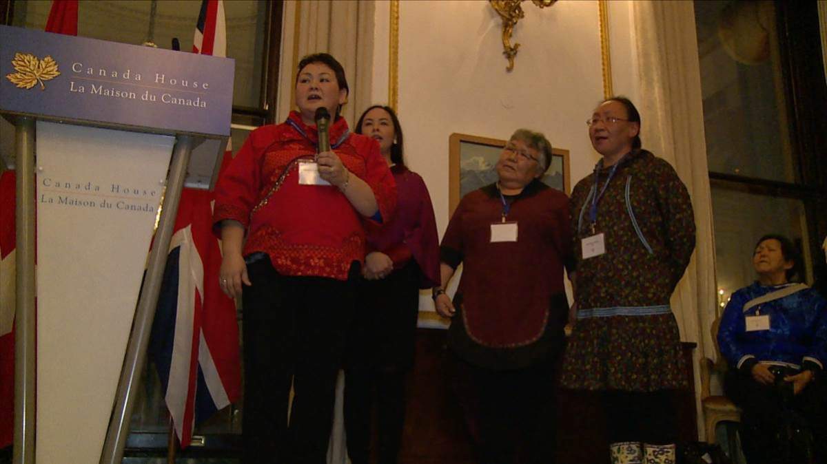 A traditional Inuit throat-singing performance at Canada House in London