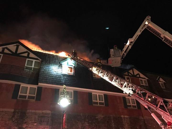 Canmore Fire-Rescue said it responded early Thursday morning to a structure fire at the Banff hotel.