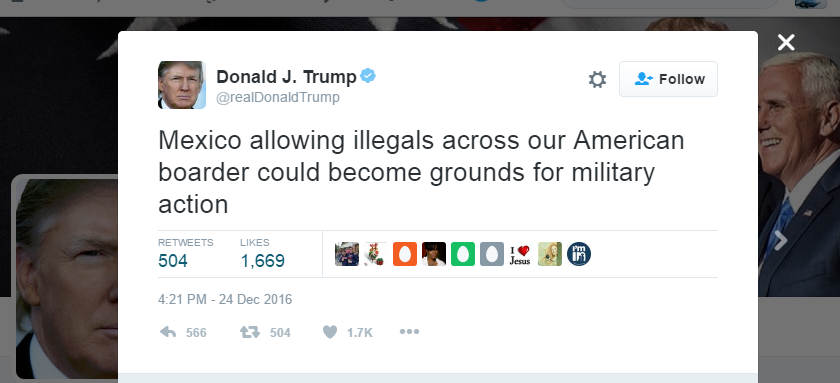 “It appears Trump has quickly removed the tweet,” bignewsstories.com added in an ‘update’. “It lasted around 2 minutes before being pulled.”