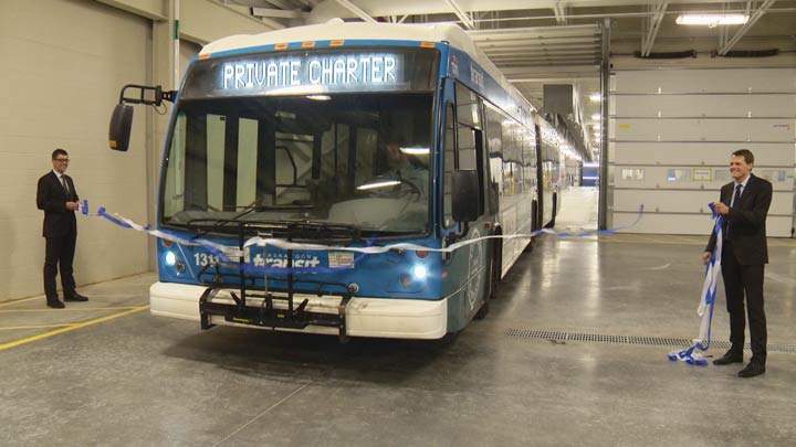 City officials marked the end of construction for the new home of Saskatoon Transit on Tuesday.