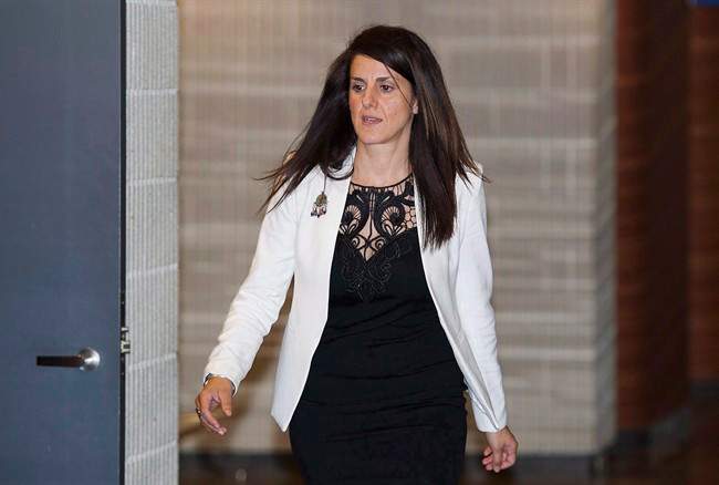 Djemila Benhabib arrives at the Montreal Courthouse in Montreal, Monday, September 26, 2016.