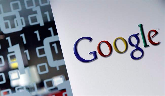 In this March 23, 2010, file photo, the Google logo is seen at the Google headquarters in Brussels.