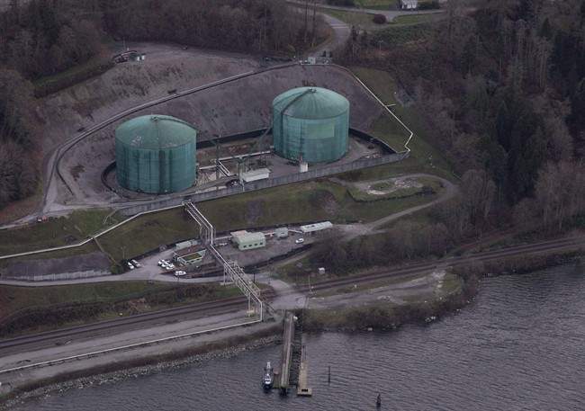 FILE PHOTO: Kinder Morgan Trans Mountain Expansion Project's Westeridge loading dock is seen in Burnaby, B.C., on Nov. 25, 2016.