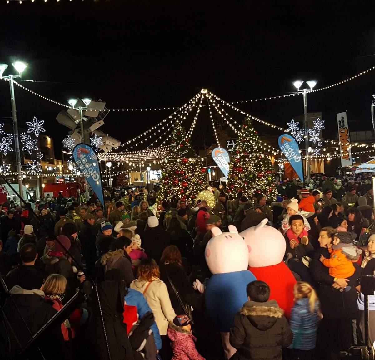 Large crowds came out to Toy Drive Live at CF Shops at Don Mills