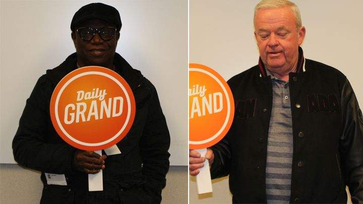 Emmanuel Awuni and James Jewell each won the Daily Grand’s second top prize for November 2016 draws.