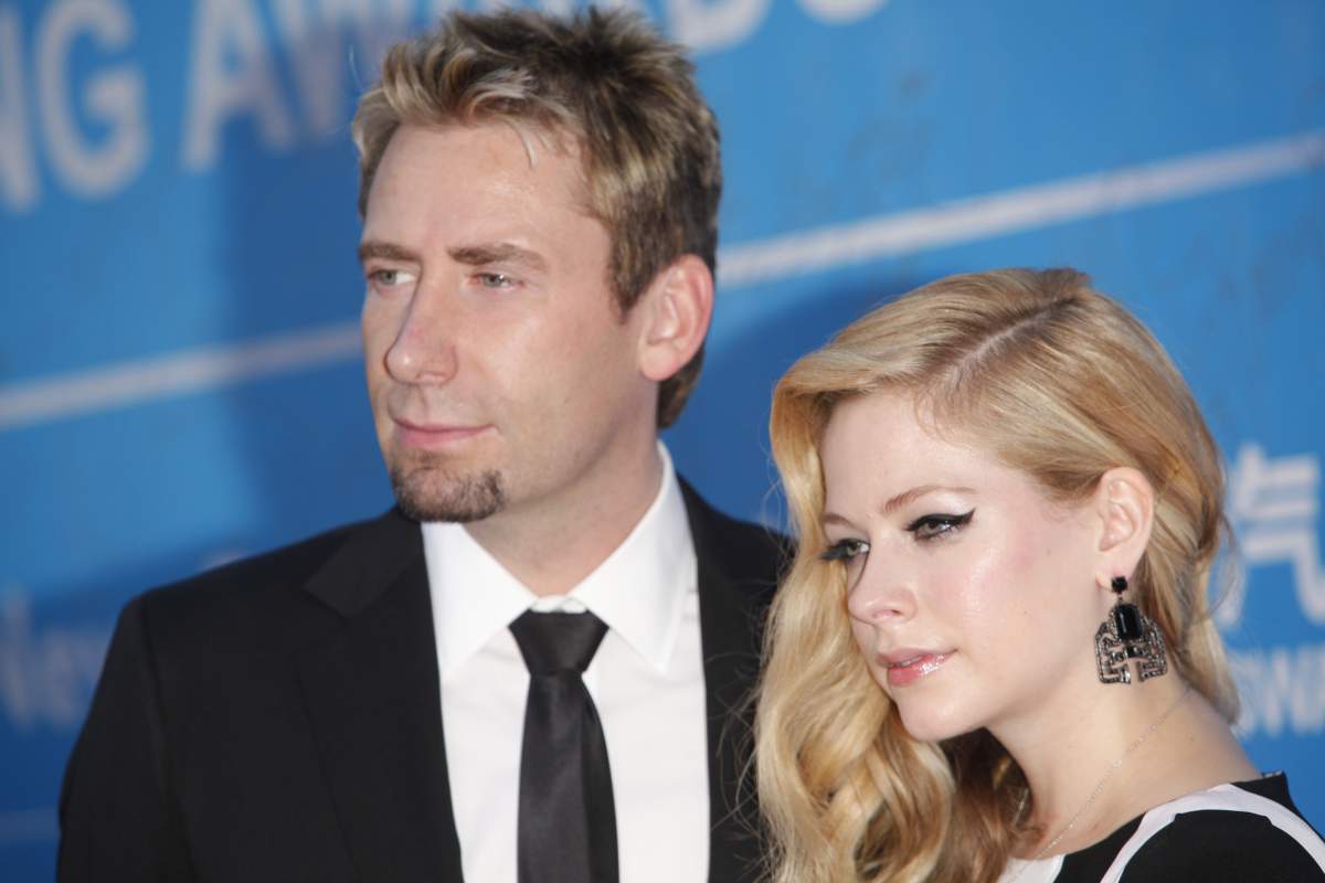 Singer Avril Lavigne and her ex-husband Chad Kroeger attend the 2013 Huading Awards ceremony at The Venetian on October 7, 2013 in Macau, Macau.