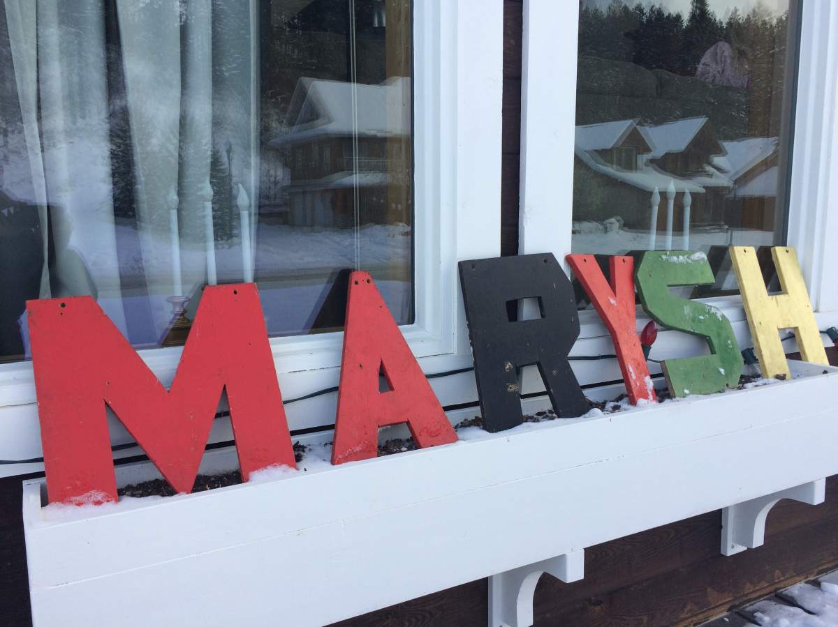 (December 21, 2016) Kimberley, B.C. - A set of 60-year old plywood Christmas letters are missing from a Kimberley home.