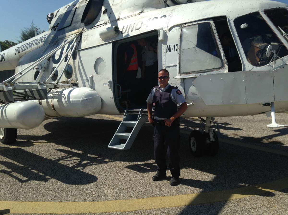 Cst. Patrick Desjardins has been working in Haiti since September.
