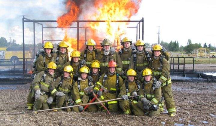 Jordan Friesen trained as a firefighter.