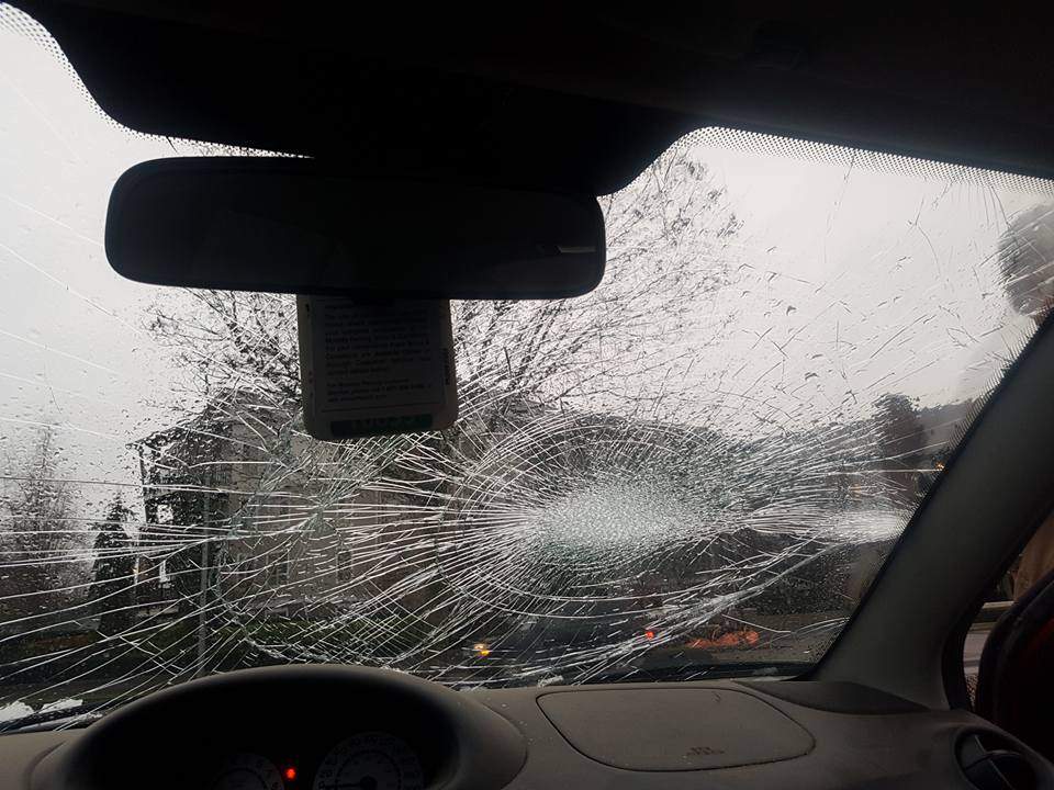 Port Mann Bridge ice bomb 2016