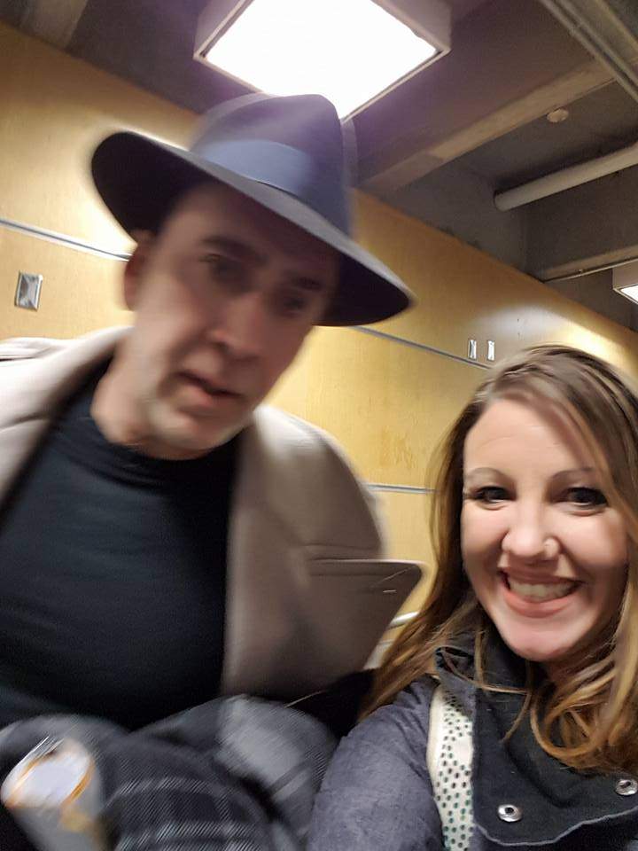 A selfie with Nicolas Cage: and Okanagan woman