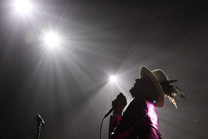 The Tragically Hip’s Gord Downie performs during the first stop of the Man Machine Poem Tour at the Save-On-Foods Memorial Centre in Victoria, B.C. on July 22, 2016.