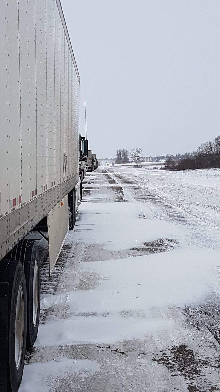 The view from inside Rick’s truck Dec. 7, 2016. He’s been stuck for over 23 hours.