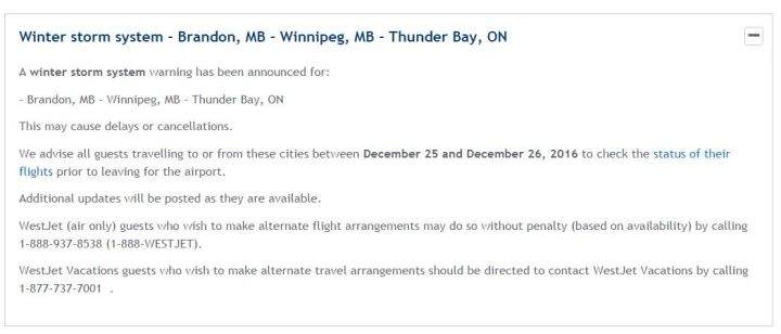 Travel warnings for areas east of Alberta as snow moves across the southern regions of many provinces.