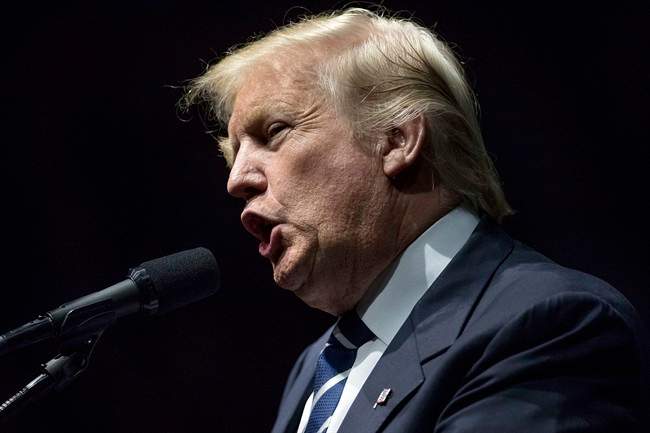 In this Dec. 9, 2016 file photo, President-elect Donald Trump speaks in Grand Rapids, Mich. 