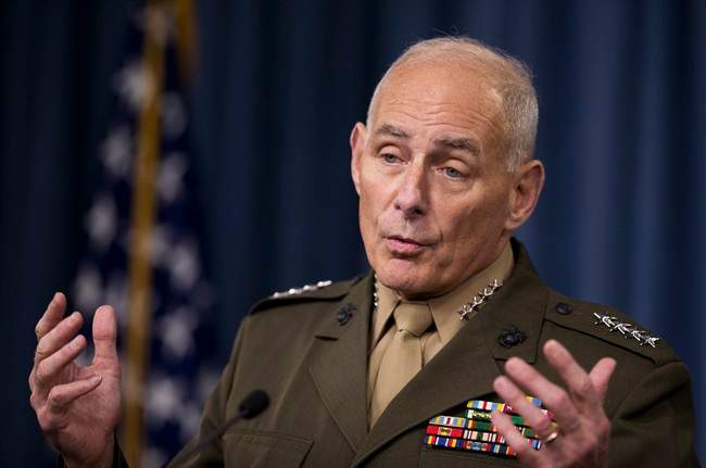 In this photo taken Jan. 8, 2016, Gen. John Kelly speaks to reporters during a briefing at the Pentagon. President-elect Donald Trump is tapping another four-star military officer for his administration. He has picked Kelly to lead the Homeland Security Department, according to people close to the transition.