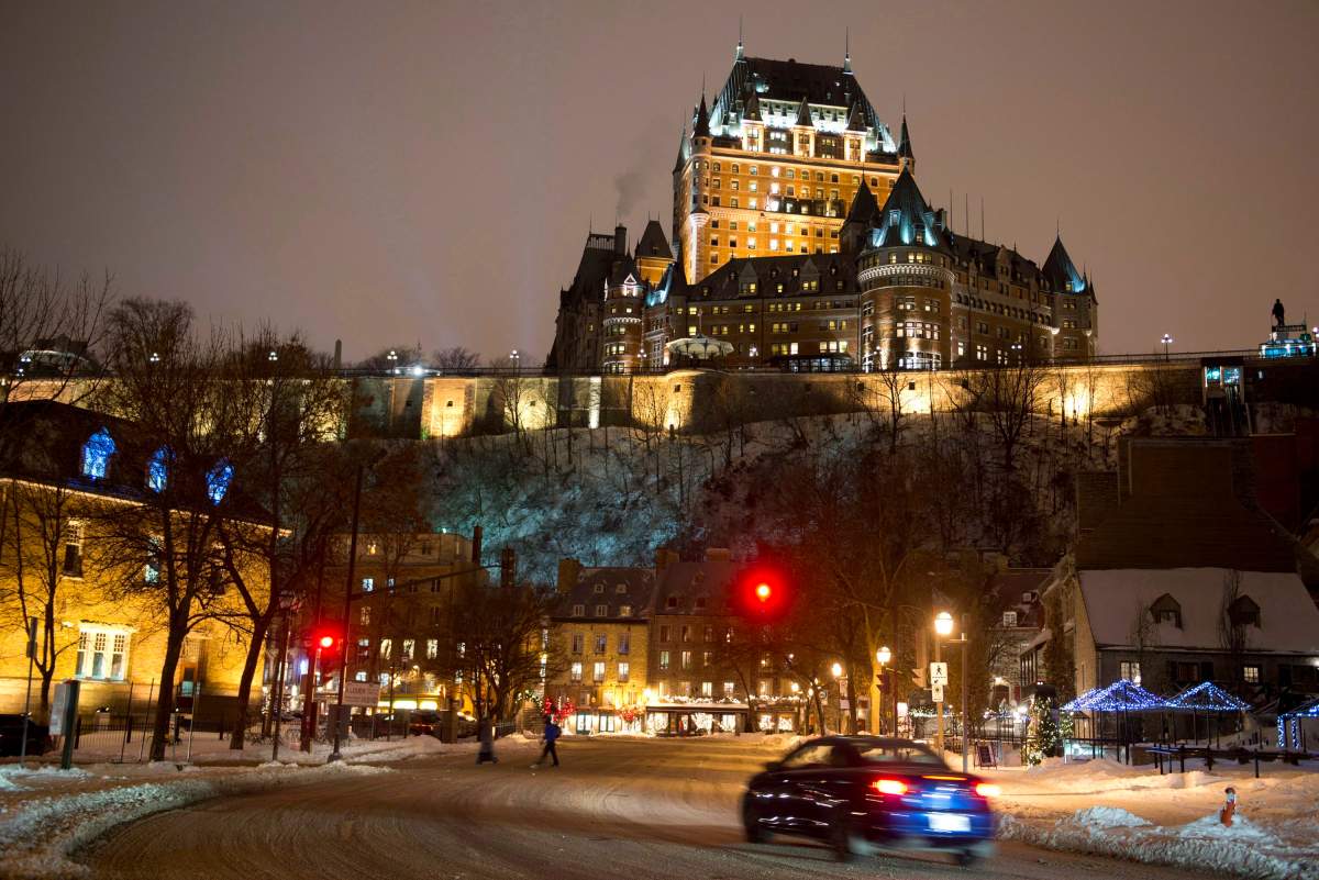 The Chateau Frontenac in old historic Quebec City on Monday, December 23, 2013.