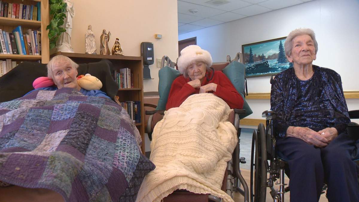 Ann Emerson, Mary Anaka and Roma Inglis, all living in Golden Prairie Home in Indian Head, have lived for more than 100 years.