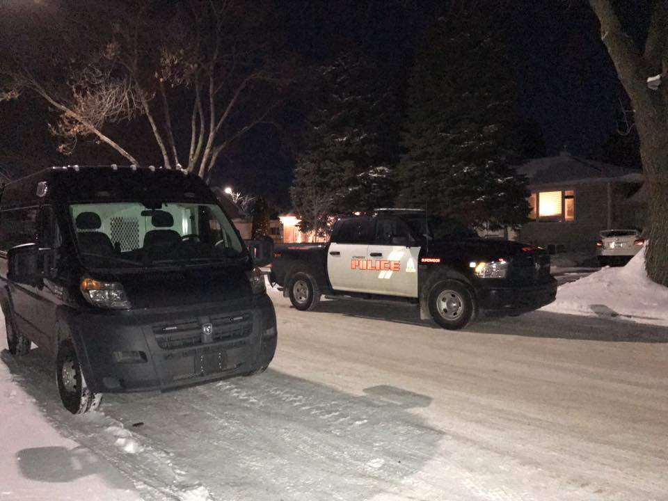 Lethbridge police investigate a stabbing in the 1900 block of 7 Avenue North on Jan. 12, 2017.