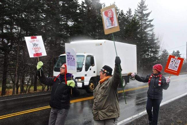 File photo of last year's women's march in Sandy Cove, N.S., Jan. 21, 2017.
