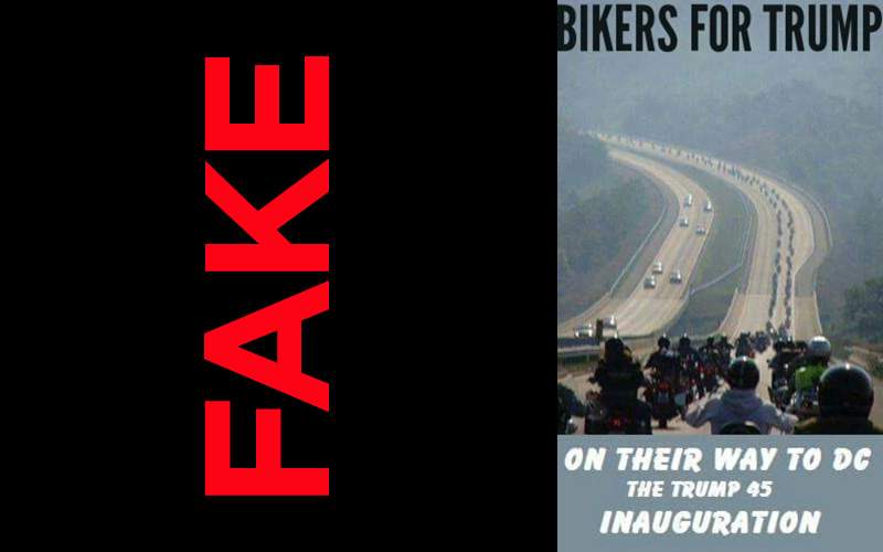 Images purporting to show hordes of bikers descending on Washington were taken years ago in other parts of the world. 