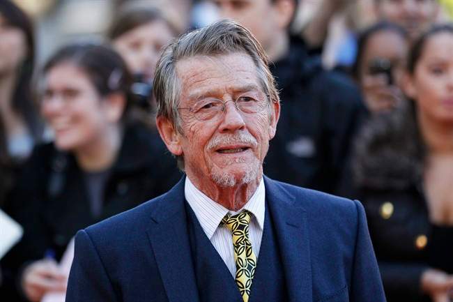 This Sep. 13, 2011 photo shows John Hurt arriving for the U.K. film premiere of ‘Tinker Tailor Soldier Spy’ at the BFI Southbank in London.