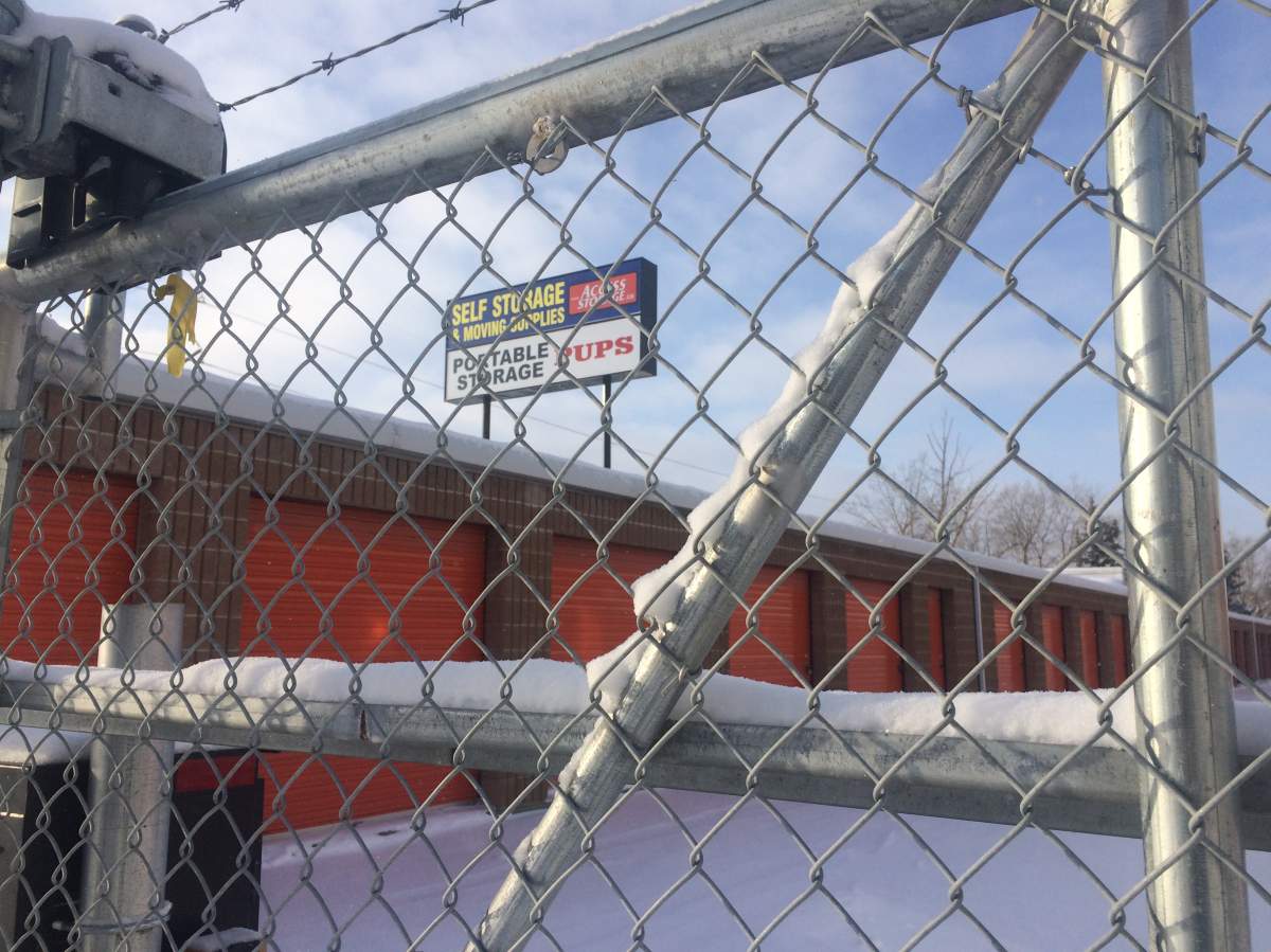 Two animals were found locked up inside a storage locker at Access Storage Friday.