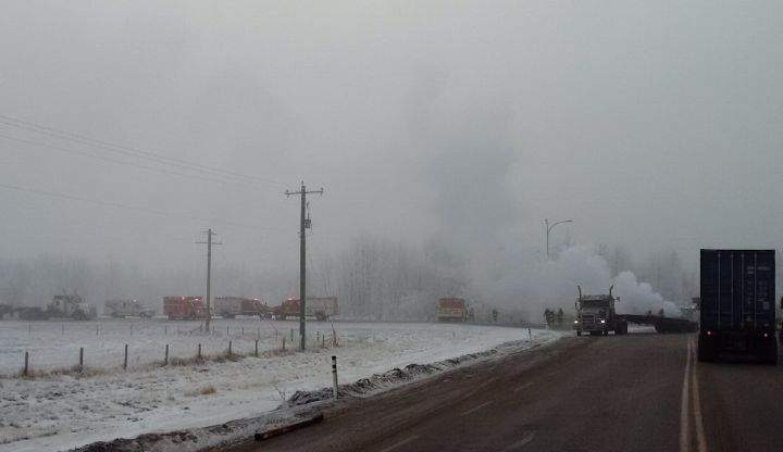 Fog creates dangerous driving conditions across parts of Alberta, delays air travel - image