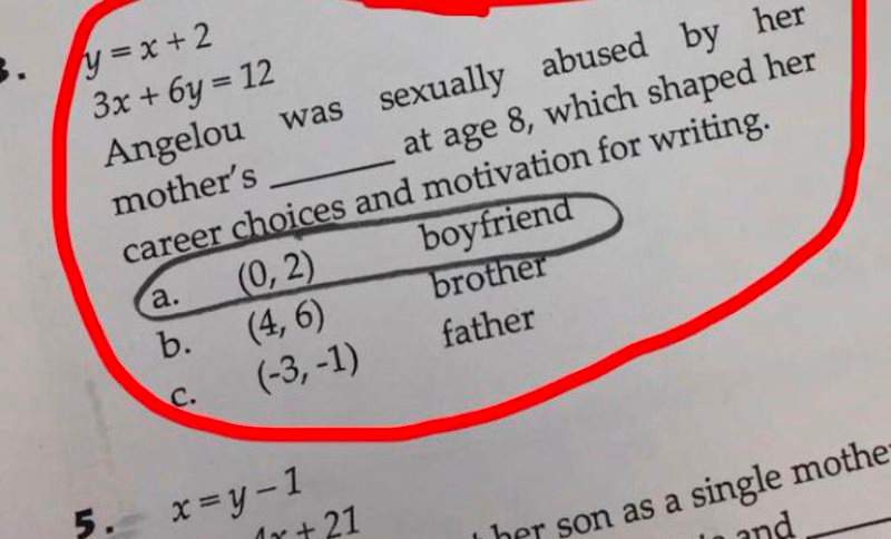 Sexual assault question in math homework assignment called inappropriate - image