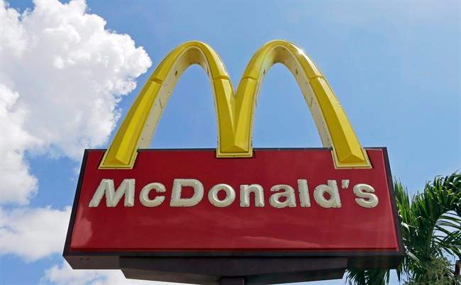 This Tuesday, June 28, 2016, photo shows a McDonald's sign in Miami.