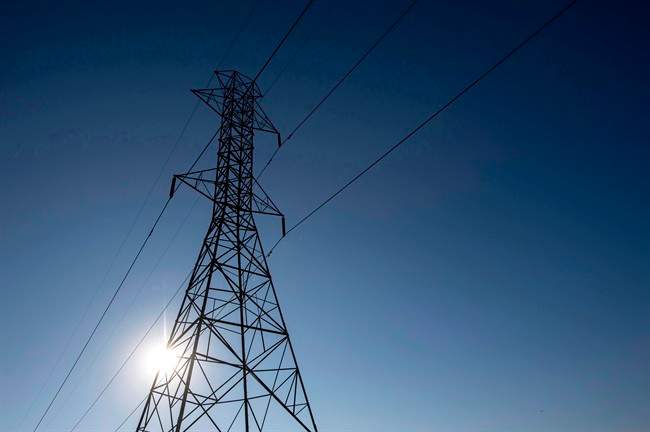 A hydro tower is shown in Toronto on Wednesday, November 4, 2015.