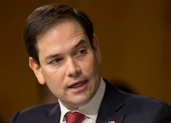 Senate Foreign Relations Committee member Sen. Marco Rubio, R-Fla., questions Secretary of State-designate Rex Tillerson during Tillerson's confirmation hearing before the committee, Wednesday, Jan. 11, 2017,.