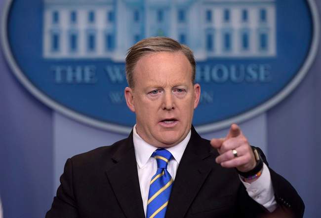 White House press secretary Sean Spicer calls on a reporter during the daily briefing at the White House in Washington, Tuesday, Jan. 24, 2017. 